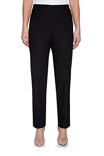Women's Allure Slimming Petite Stretch Pants-Modern Fit, Black, 12