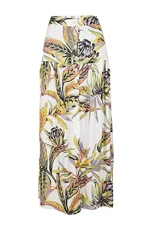 Women's Alofa Maxi Skirt, 31022 White Tropical Flower, M/L