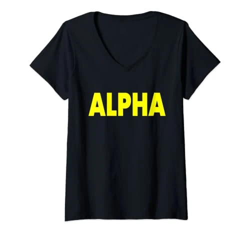 Womens Alpha V-Neck T-Shirt Black