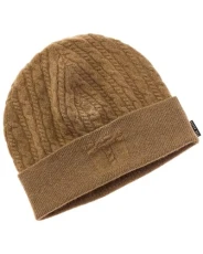 Women's Alters Cashmere Blend Knitted Hat Beanie, Tan, One Size Women's Alters Cashmere Blend Knitted Hat Beanie, Tan, One Size