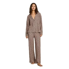Women's Animal Pj Set, Pyjama, Brown, L