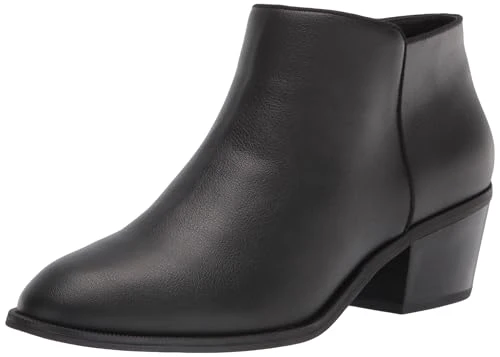 Women's Ankle Boot, Black Faux Leather, 6 UK