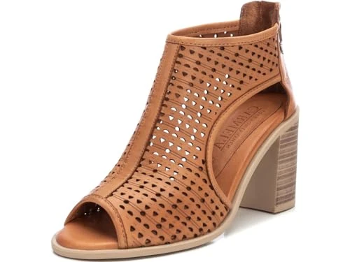- Women's ankle boots with zip, colour: brown, size: 37, Camel, 7 UK