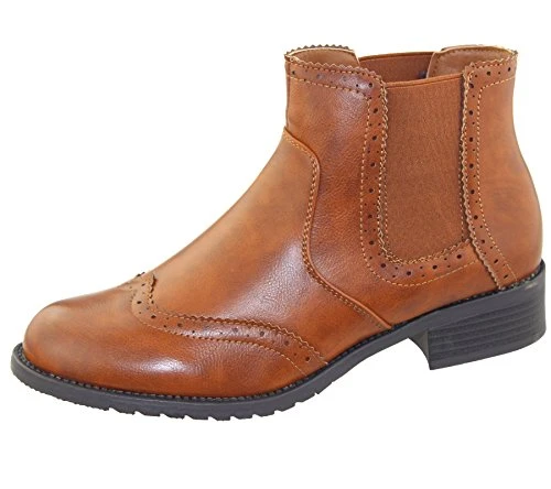 Womens Ankle Boots Zip Up High Top Ladies Camel Size EU 40