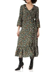 Women's Annifrida Wrap Casual Dresses, Green, 16 Women's Annifrida Wrap Casual Dresses, Green, 16
