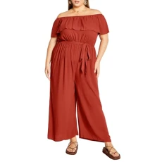 Women's Apparel Citychic Plus Jumpsuit Sienna in Masala, Size 16 Women's Apparel Citychic Plus Jumpsuit Sienna in Masala, Size 16