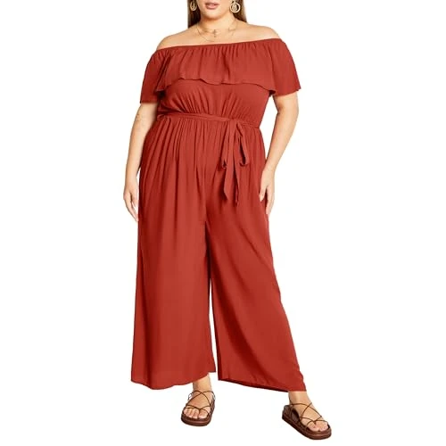 Women's Apparel Citychic Plus Jumpsuit Sienna in Masala, Size 16