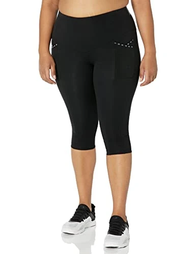 Women's Apparel Women's Plus Size Legging Detailed 3/4, Black, 12 Plus