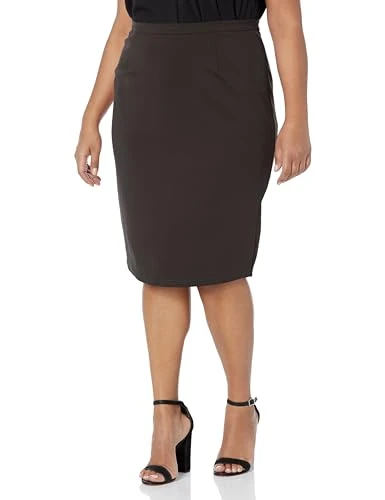 Women's Apparel Women's  Plus Size Skirt Midi Tube, Black, 12 Plus