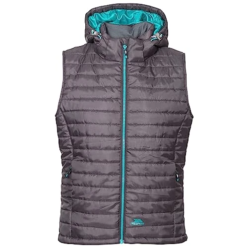 Womens Aretha Warm Padded Jacket With Removable Hood, Carbon, 14 EU