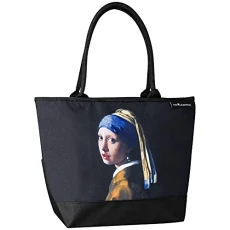 Women's Art Motif Jan Vermeer Girl with Pearl Earring Shopper Dimensions cm L 42 x H 30 x D 15 Beach Bag Handbag Office
