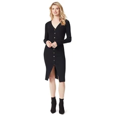 Women's Austyn Long Sleeve Cardigan Dress Casual, Black, 2X Women's Austyn Long Sleeve Cardigan Dress Casual, Black, 2X