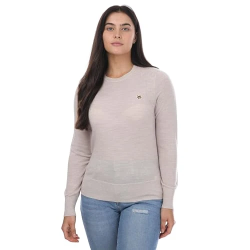 Women's Averiii Merino Wool Crew Neck Jumper in Brown