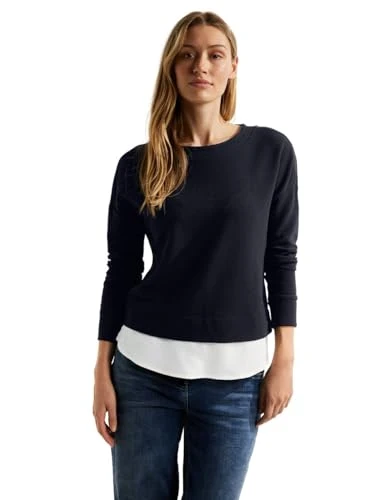 Women's B320559 2-in-1 Long-Sleeved Shirt, Night Sky Blue, M