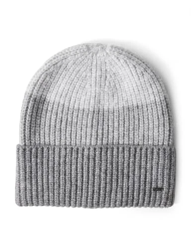 Women's B572593 Striped Beanie, Smooth Silver Melange, One Size