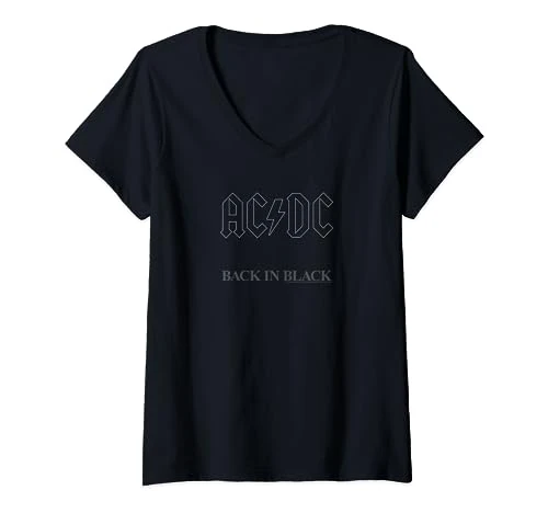 Womens  - Back in Black Album Artwork V-Neck T-Shirt