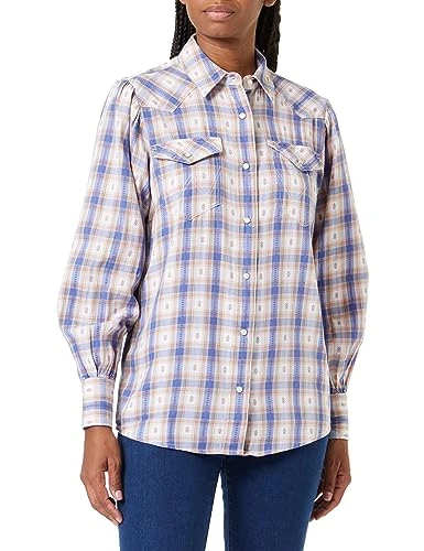 Women's Balloon Sleeve Shirt, Federal Blue, M