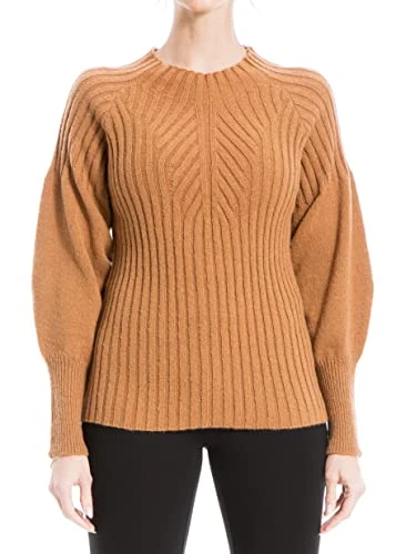 Women's Balloon Sleeve Sweater, Vicuna, M