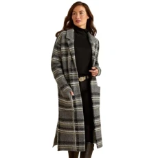 Women's Ballston Cardigan Sweatshirt, Charcoal Plaid, M Women's Ballston Cardigan Sweatshirt, Charcoal Plaid, M
