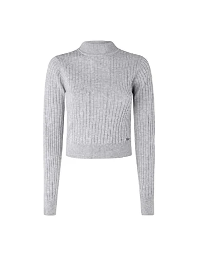 Women's Baloon Long Sleeves Knits, 933GREY Marl, XS