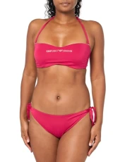 Women's Band & Bow Brazilian Studs Bikini Set, Cherry RED, M Women's Band & Bow Brazilian Studs Bikini Set, Cherry RED, M