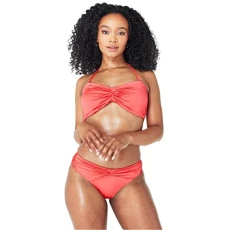 Womens Bandeau Bikini Top - Coral - 14 Womens Bandeau Bikini Top - Coral - 14