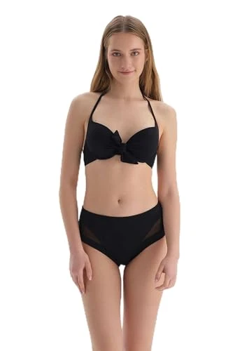 Women's Basic, Full-Cup Strapless Bikini Top, Black, 8