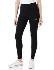 Women's Basic SL Foil Print Leggings, Black/Yellow Gold, XS Women's Basic SL Foil Print Leggings, Black/Yellow Gold, XS