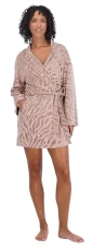 Women's Bathrobe - Luxury Soft Velour Long Sleeve Robe with Pockets - Loungewear for Women (S-XL), Pink, L/XL