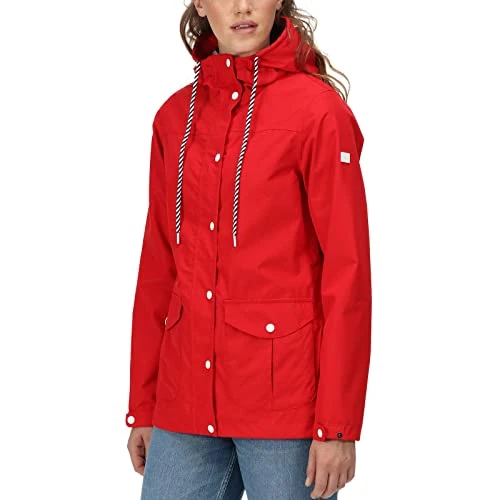 Womens Bayarma Hooded Waterproof Jacket - Red - 14