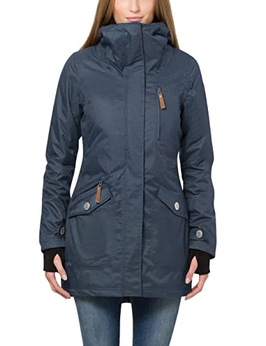 Womens Bd100 Jacket, Navy Blue - Lined Winter Parka, L UK