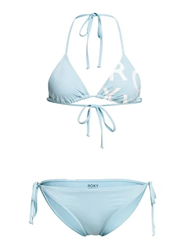 Women's Beach Classics Tie Side - Triangle for Young Women Bikini Set, Cool Blue, M UK