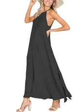 Women's Beach Resort Long Dress Hanging Lace Sleeveless Fashion Elegant Casual Midi Long Dress A Backless Comfortable Evening Women's Beach Resort Long Dress Hanging Lace Sleeveless Fashion Elegant Casual Midi Long Dress A Backless Comfortable Evening