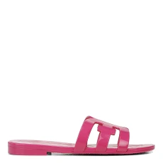 Womens Berry Bay Jelly Flat Sandals - Red