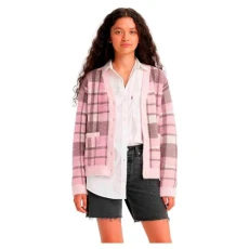 Women's Betty Cardigan Pocketed Multi-Color, Rosalie Knit Plaid K, XS Women's Betty Cardigan Pocketed Multi-Color, Rosalie Knit Plaid K, XS