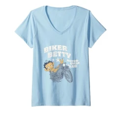 Womens  Bikini Biker Betty V-Neck T-Shirt