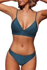 Women's Bikini Set Sexy Lace Up Triangle Bikini Two Piece Swimwear Bathing Suits Navy S Women's Bikini Set Sexy Lace Up Triangle Bikini Two Piece Swimwear Bathing Suits Navy S