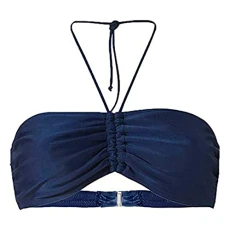 Women's Bikini Top - One Piece Beach Classics Bikini Top - Halterneck Push Up Bikini Top - Separate Swimming Bikini Top - Summer Beach Classic Swimwear - Fashion Ruffle Swimwear Top, darkblue, XXXXL