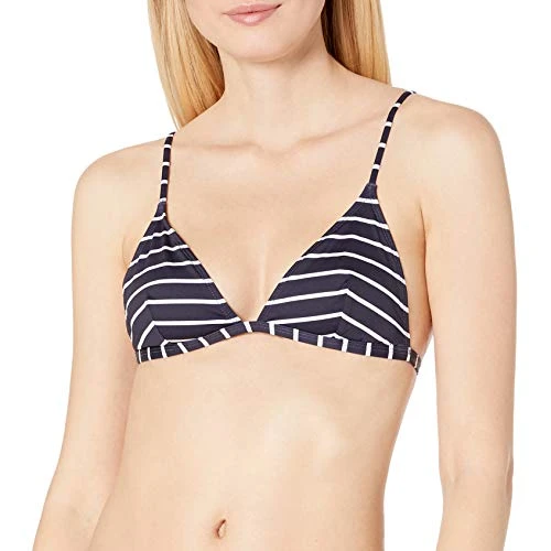 Women's Bikini Top Triangle Bikini Top, Multi-Colored (STRIPE 90), L (Manufacturer Size: 40)