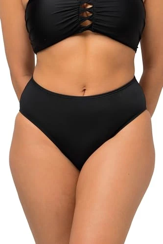 Women's Bikinislip, Große Größen Bikini Bottoms, Black (Black 10), 20