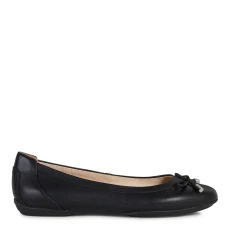 Womens Black Charlene Ballerina Flat