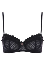 Womens Black Check Naomi Non-Padded Bra Womens Black Check Naomi Non-Padded Bra