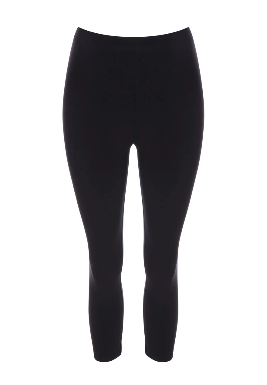Womens Black Cropped Leggings