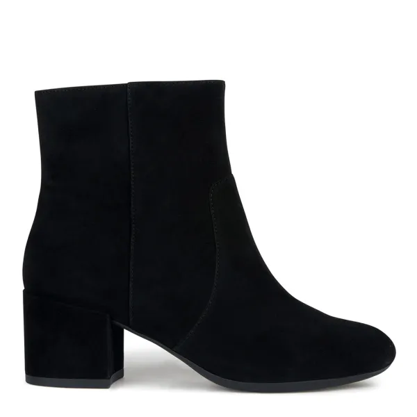 Womens Black Suede Eleana Ankle Boot - Black
