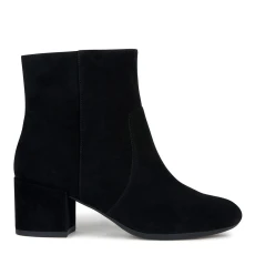 Womens Black Suede Eleana Ankle Boot