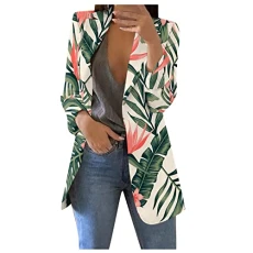 Women's Blazer Blazer and Shorts Set Women Trouser Suits for Ladies Wedding Bolero Jackets for Women Wedding Long Coat for Women Denim Jackets Women Cardigans for Women UK(Dark Green,L)