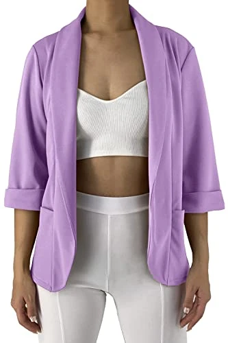 Women's Blazer Jacket with Pockets (code 5572), lilac, XL