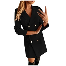 Women's Blazers & Suit Jackets Cropped Lounge Blazer Casual Open Front Coat Plus Size Formal Lapel Tops for Office Work Business UK OL Ladies
