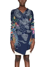 Women's Blue Chrys Crossover Cardigan Jumper XS/UK 8 Women's Blue Chrys Crossover Cardigan Jumper XS/UK 8