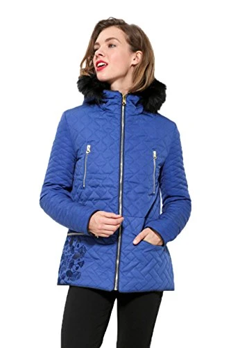 Women's Blue Fran Quilted Coat 36 UK 8